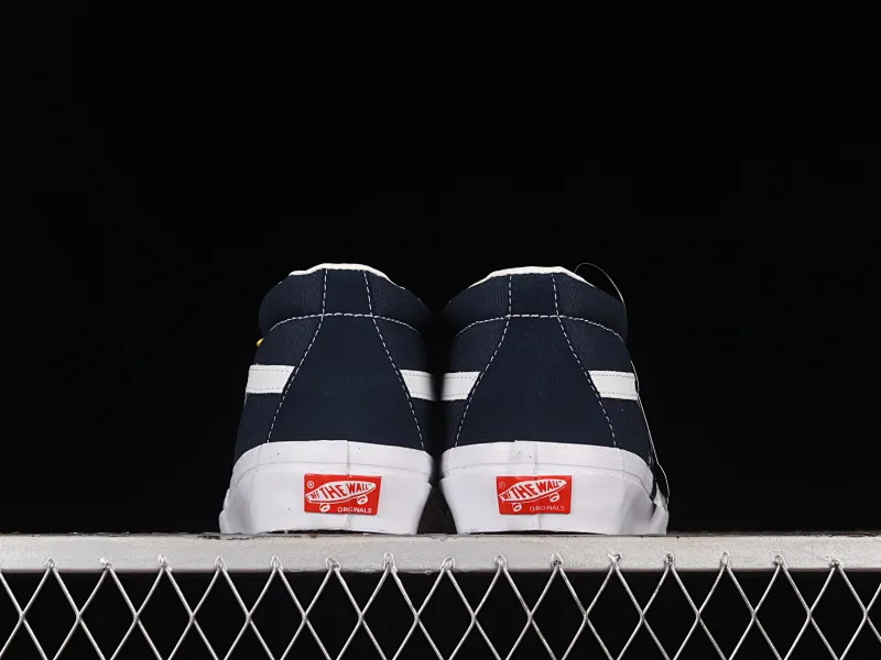 All categories Vans Vans series Vans Mid Vans China Vans Vault OG Sk8-Mid Vans official high-end branch navy blue mid-top retro simple casual canvas shoes VN0A4BVCNAV